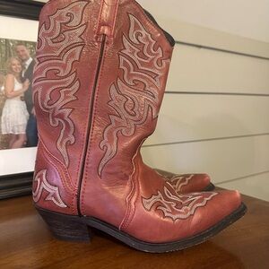 Women's Red Western Heeled Boots